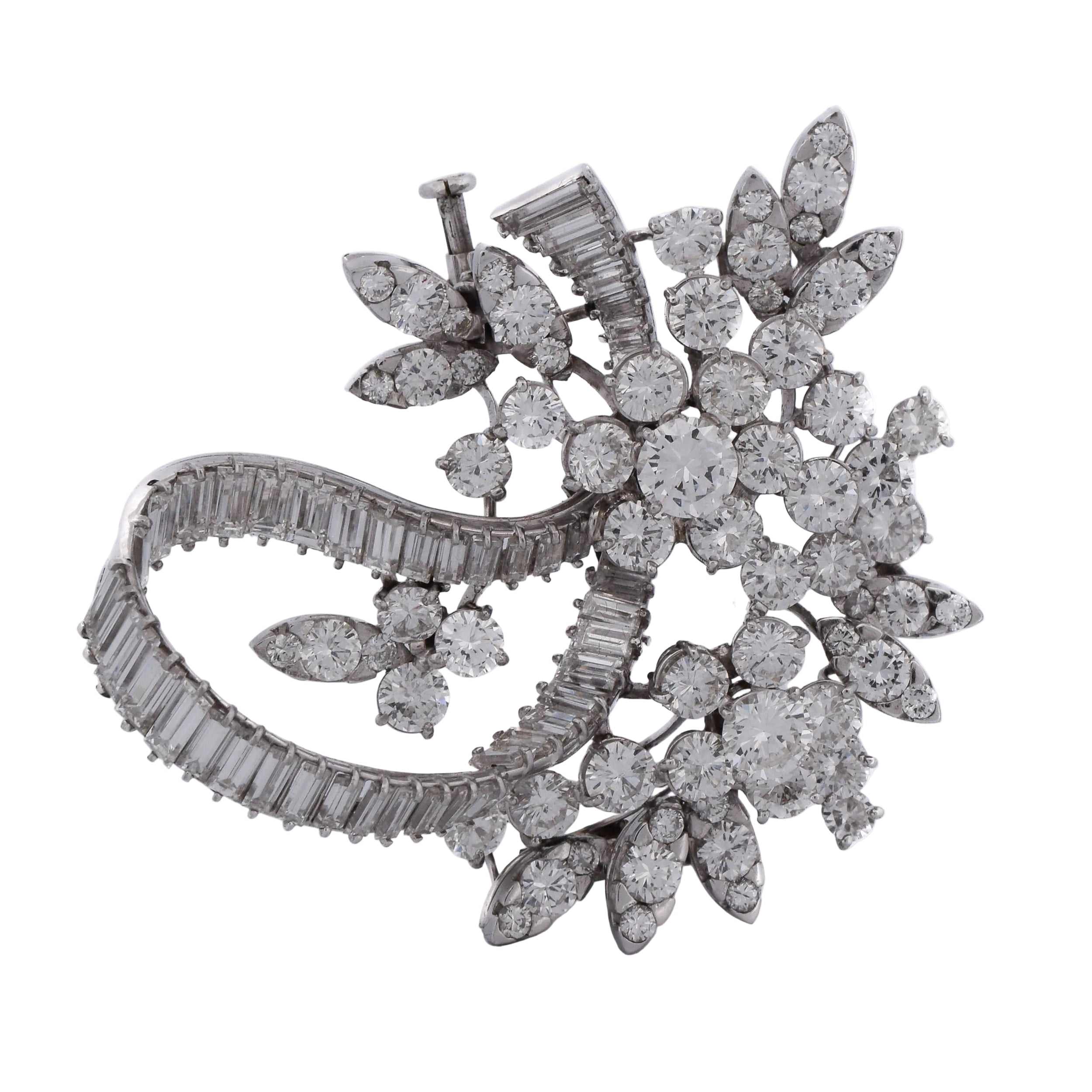 Broche en platine et diamants