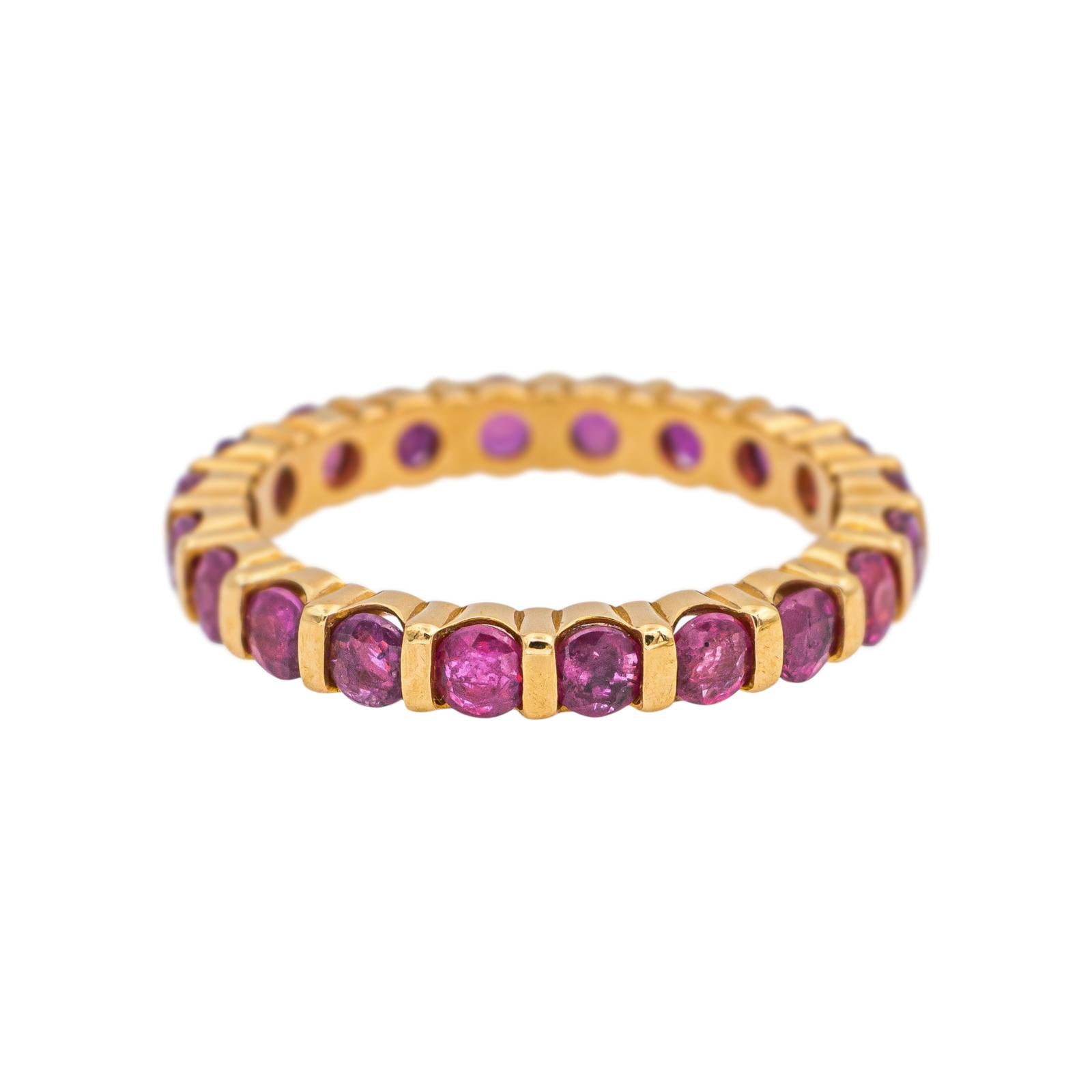 Bague Or jaune Rubis
