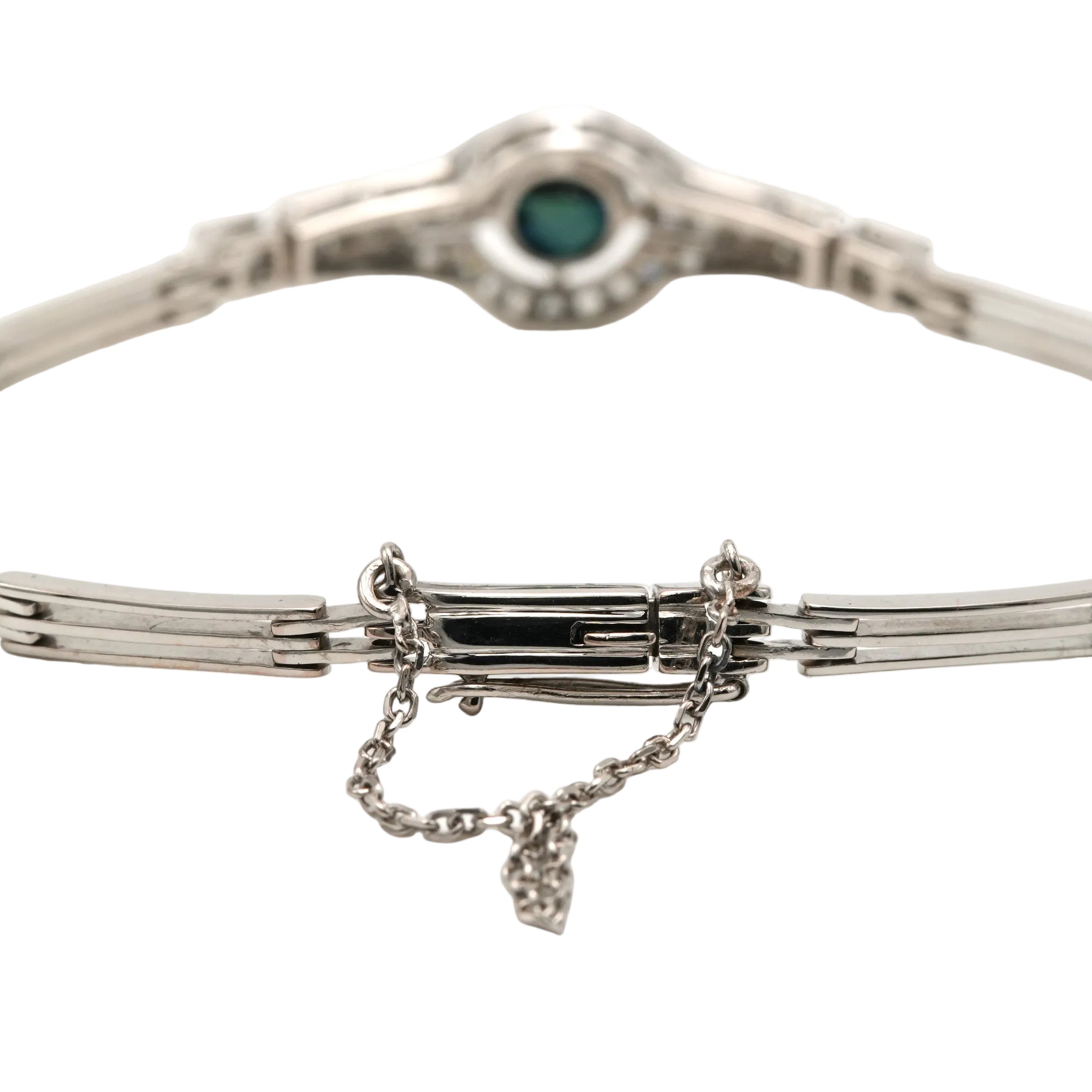 Bracelet en or blanc, saphir et diamants