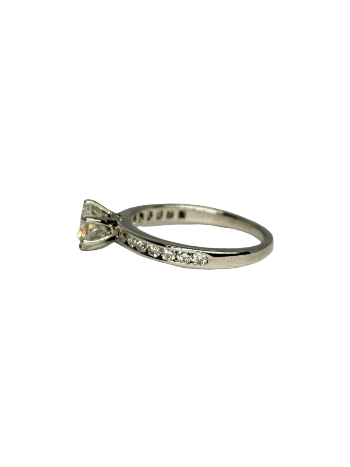 Bague Solitaire TIFFANY & CO. en platine et diamants