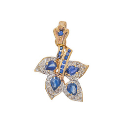 Pendentif Or blanc Saphir