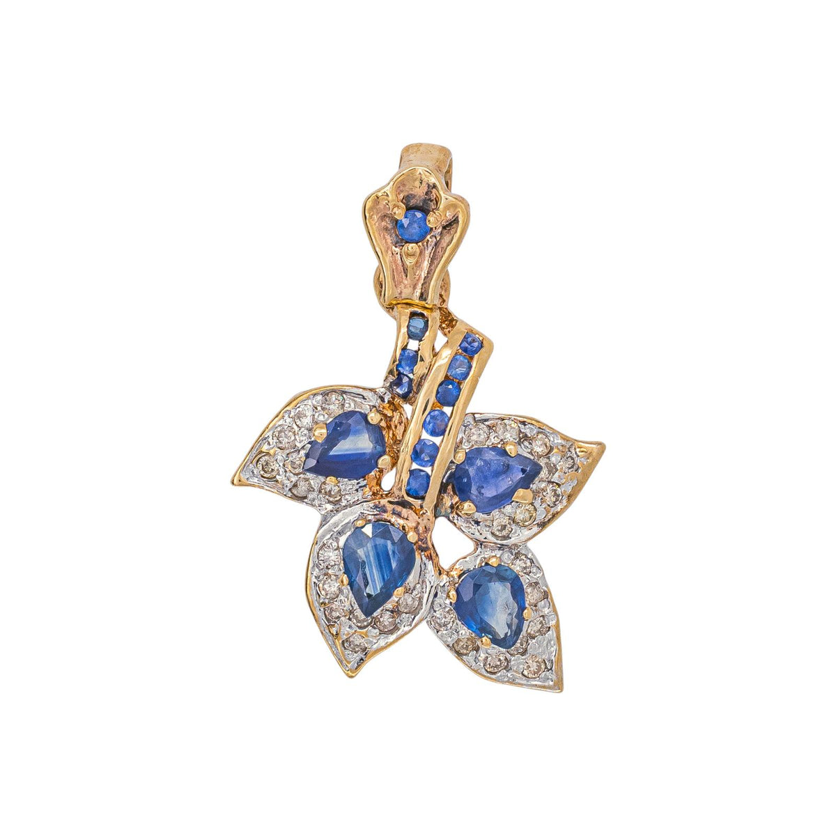 Pendentif Or blanc Saphir
