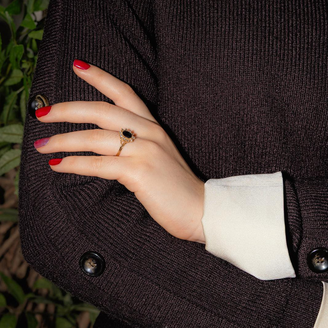 Bague Marguerite  Or jaune  Saphir