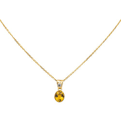 Collier Or jaune Citrine
