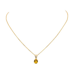 Collier Or jaune Citrine