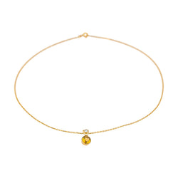 Collier Or jaune Citrine