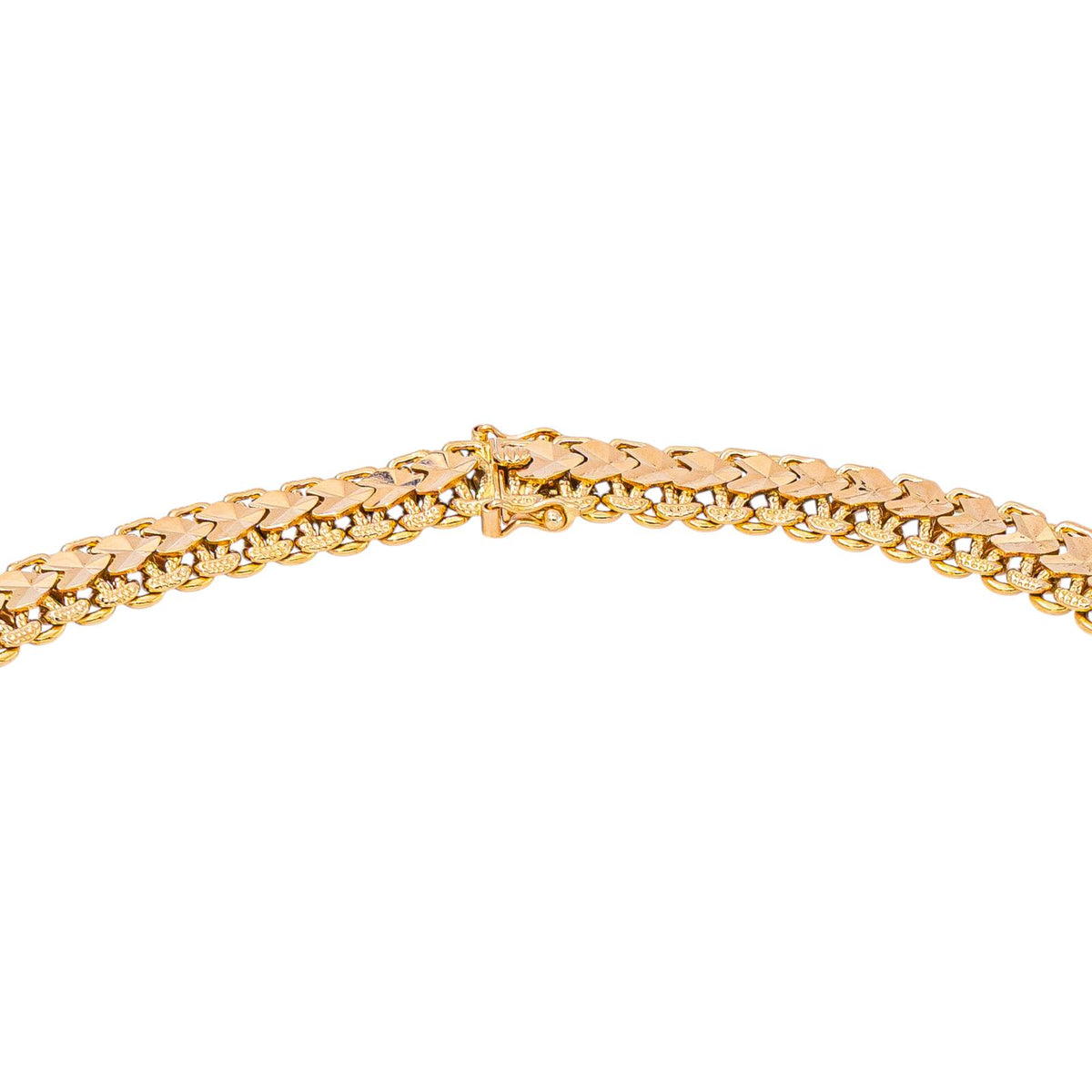 Caplain Paris Collier Maille figaro  Or jaune Saphir