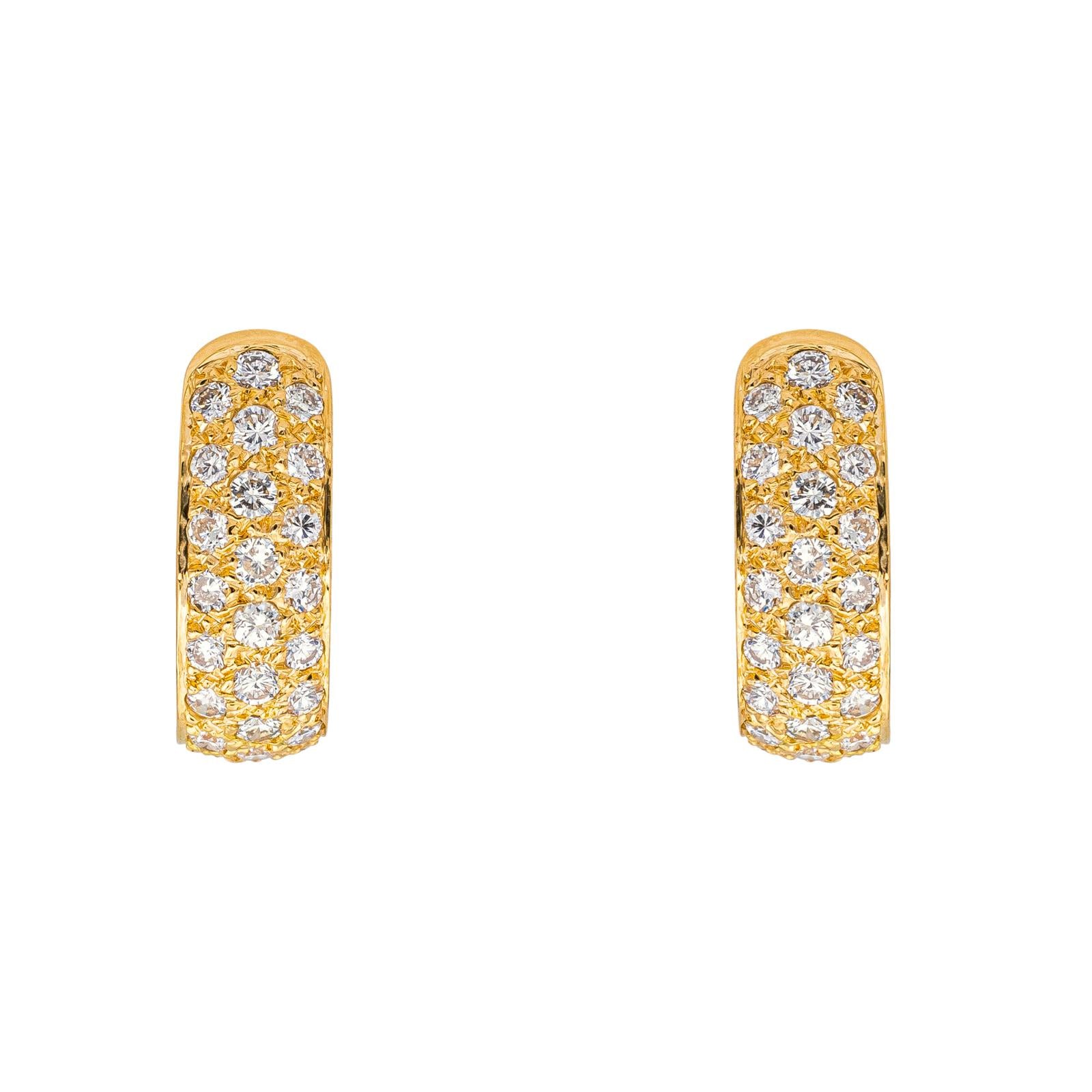 Boucles d'oreilles Or jaune Diamant