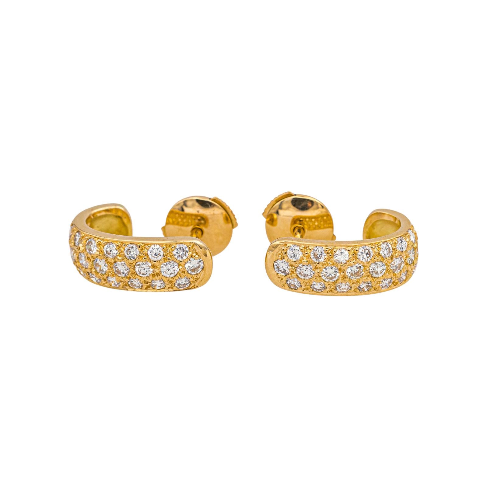 Boucles d'oreilles Or jaune Diamant