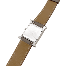 Montre HERMÈS "Heure H" GM en acier et cuir