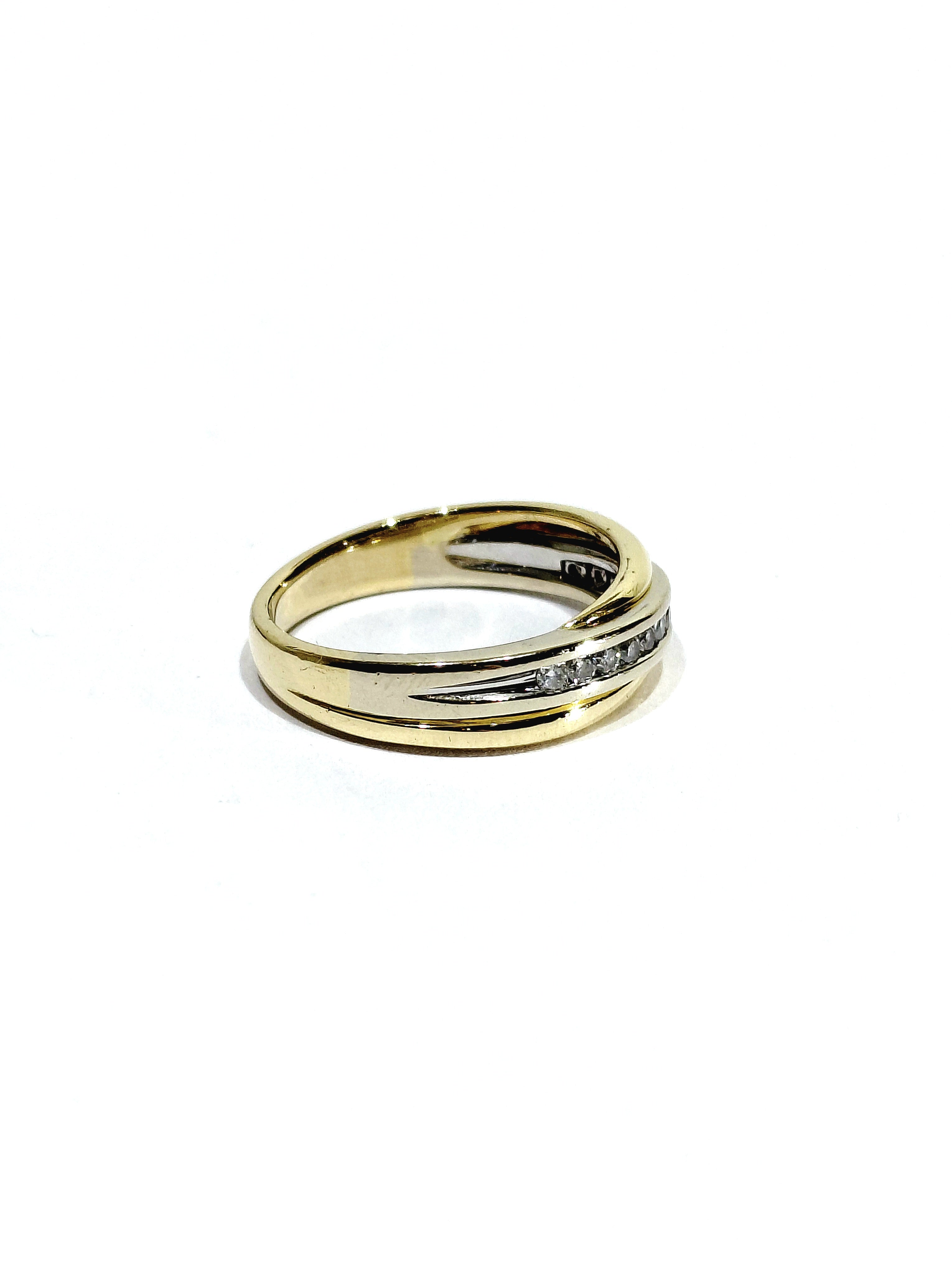 Bague en or jaune et diamants