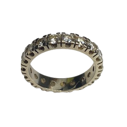 Bague Alliance en or blanc et diamants
