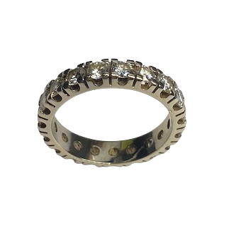Bague Alliance en or blanc et diamants