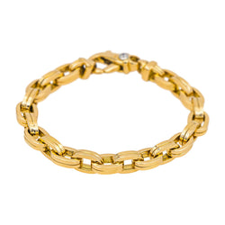 Gay Frères Bracelet Maille forçat double fil carré  Or jaune Diamant