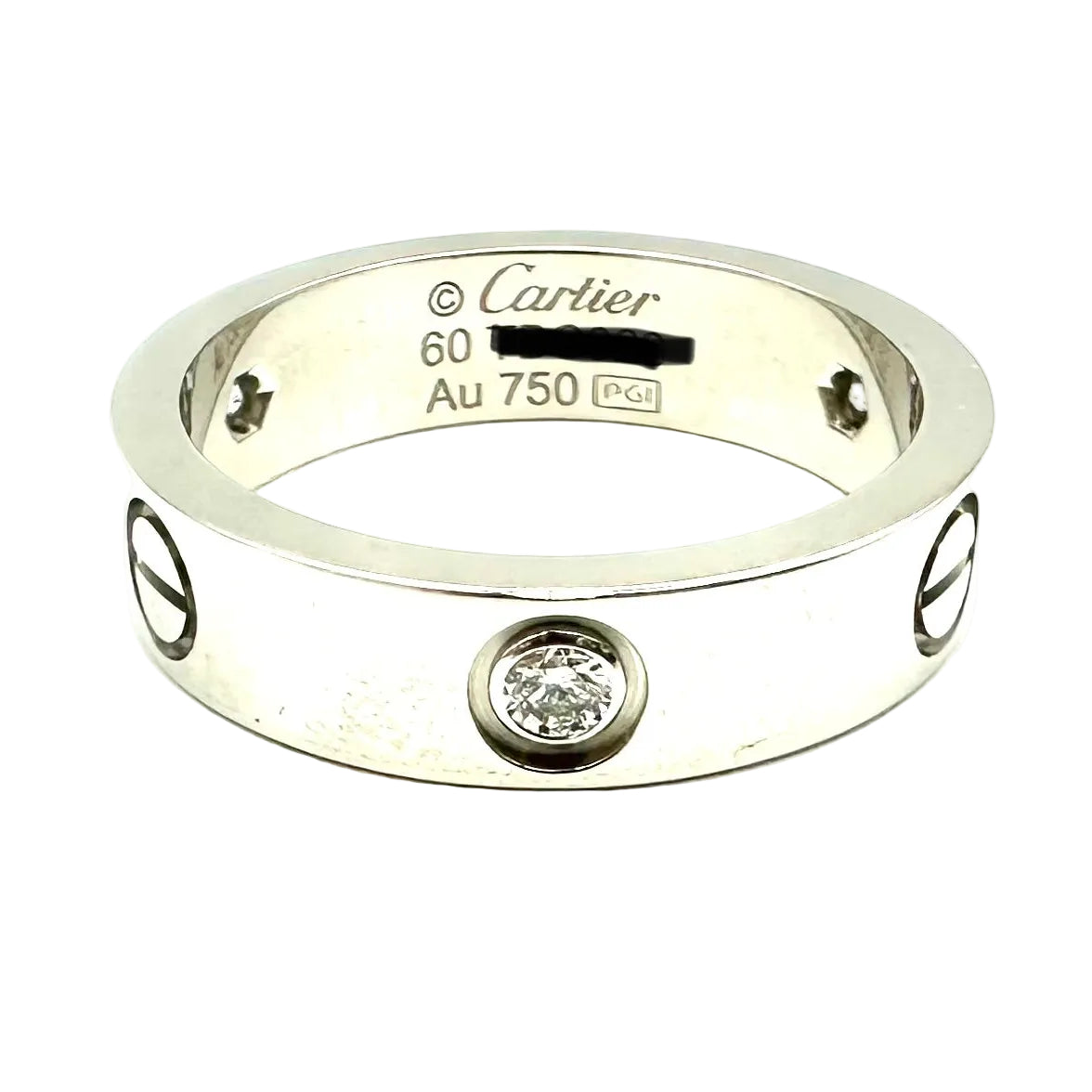 Bague Alliance CARTIER "Love" en or blanc et diamants