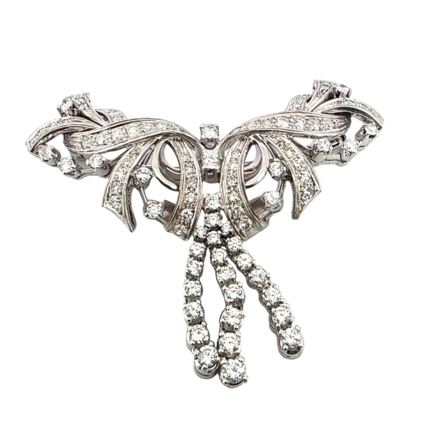 Collier Plastron en or blanc et diamants