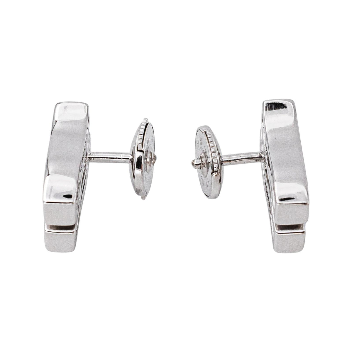 Boucles d'oreilles Puces en or blanc et diamants
