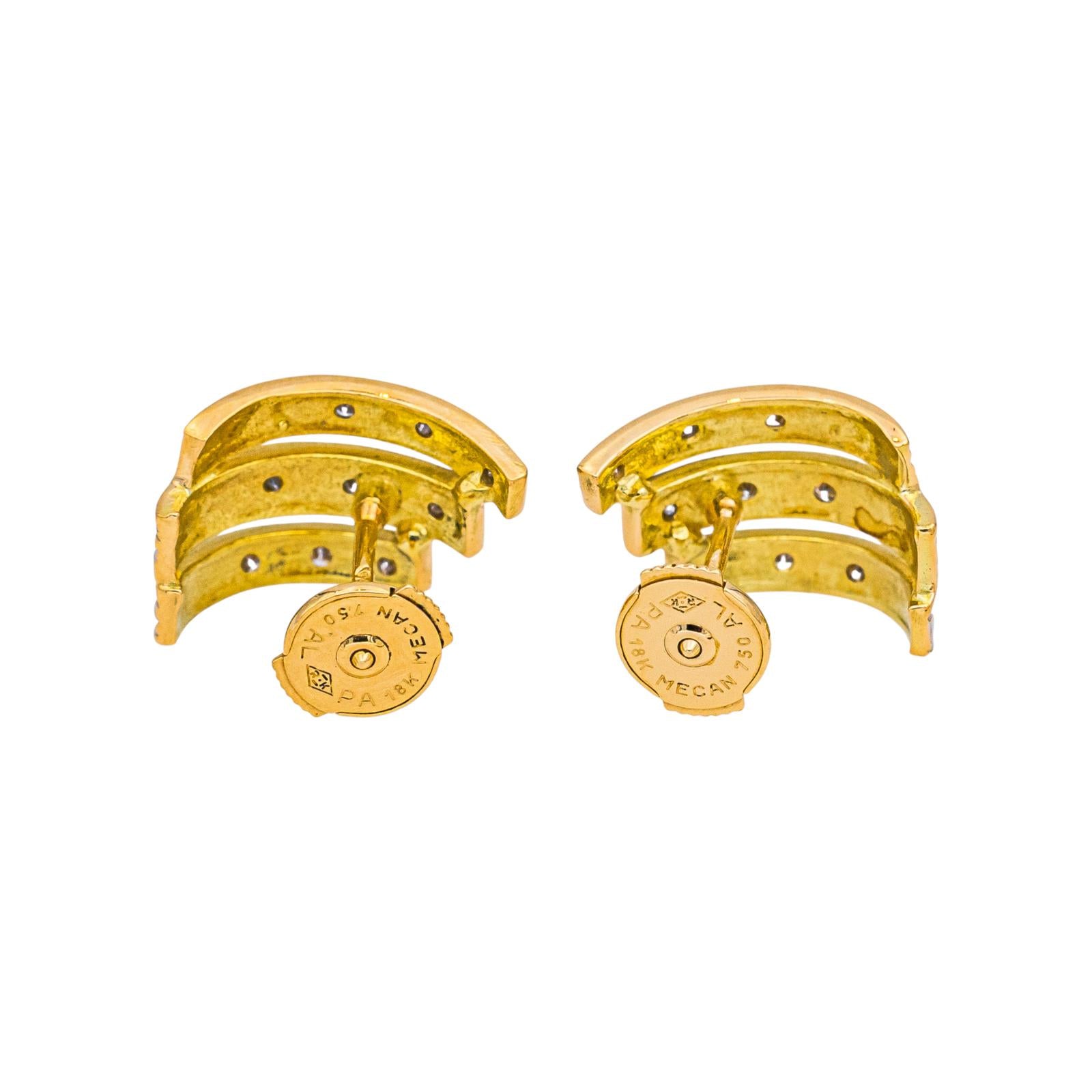 Boucles d'oreilles  Or jaune Diamant