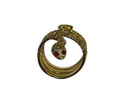 Bague en or jaune et diamants