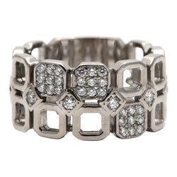Bague Bandeau en or blanc et diamants