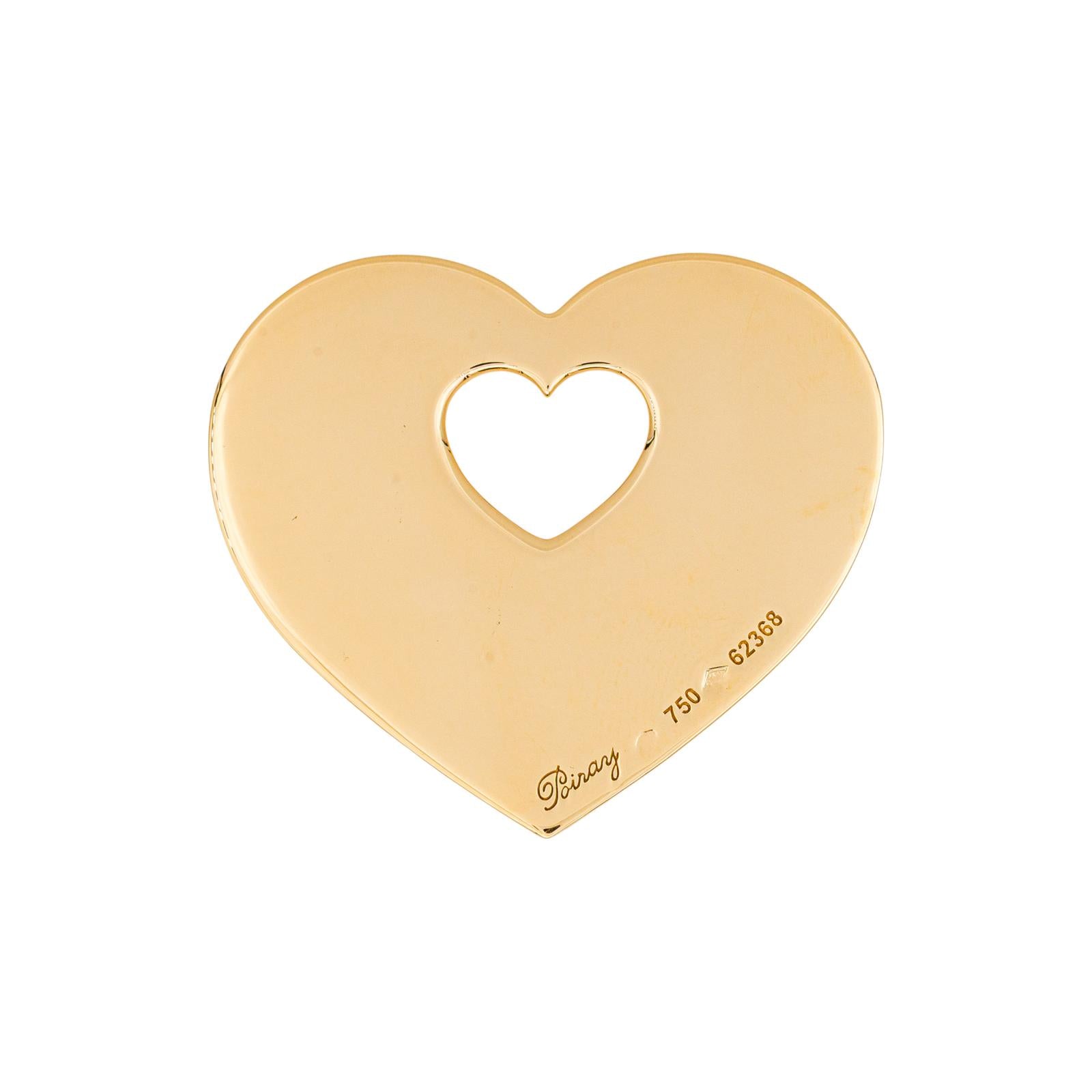 Poiray Pendentif Cœur Secret Or jaune