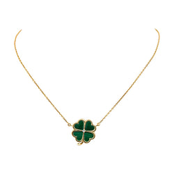 Collier Or jaune  Malachite
