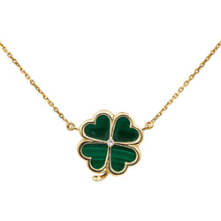 Collier Or jaune  Malachite