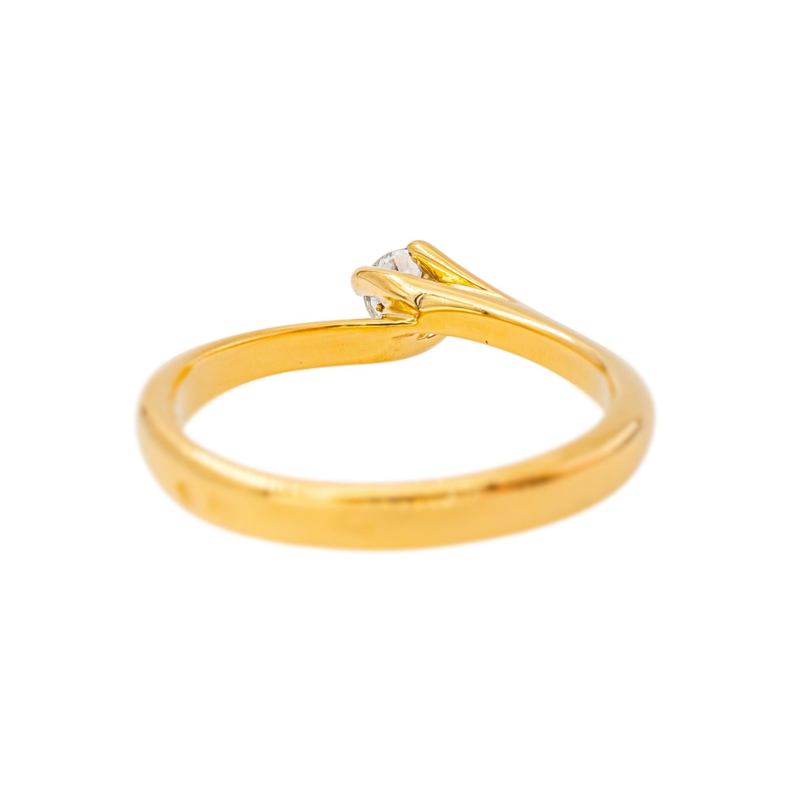 Bague Solitaire Or jaune Diamant