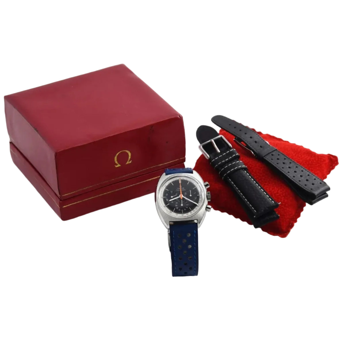 Montre OMEGA "Seamaster" en acier et cuir
