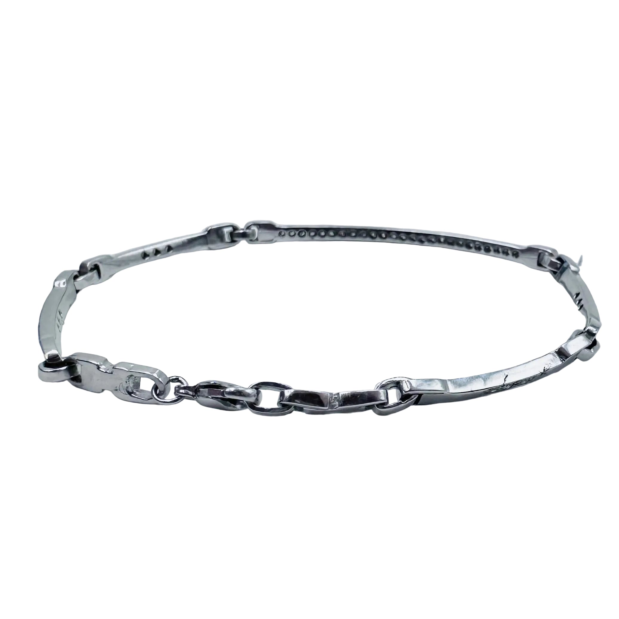 Bracelet Ligne en or blanc et diamants