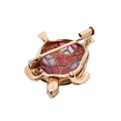 Broche Épingle en or jaune et émail