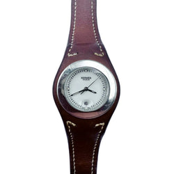 Montre HERMÈS "Harnais" en cuir et acier