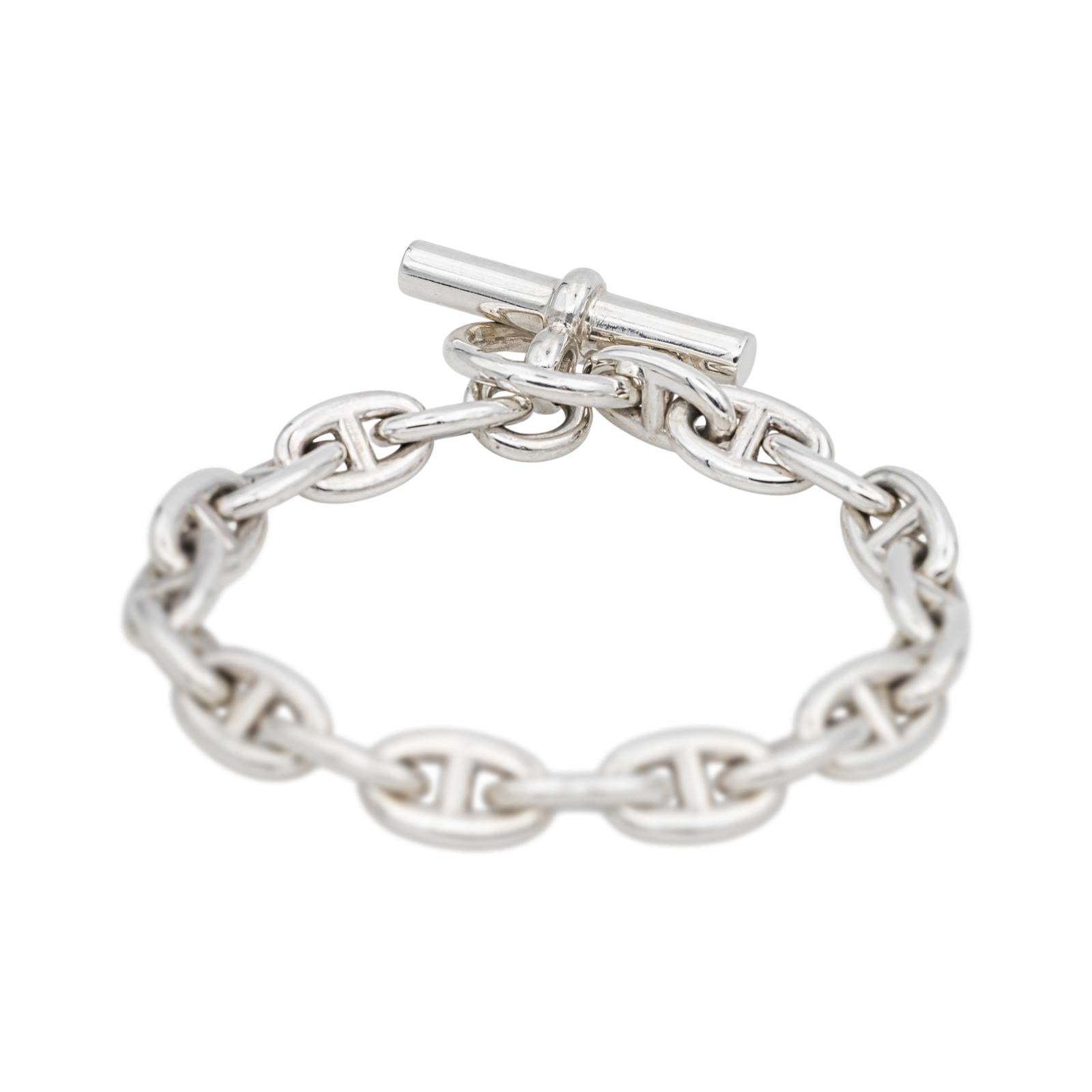 Hermès Bracelet  Chaîne d'ancre Argent