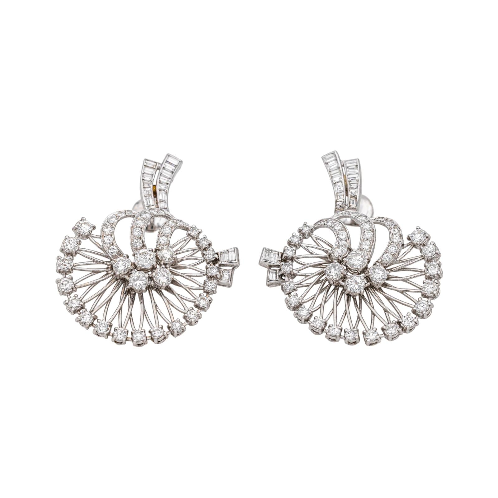 Boucles d'oreilles Or blanc Diamant