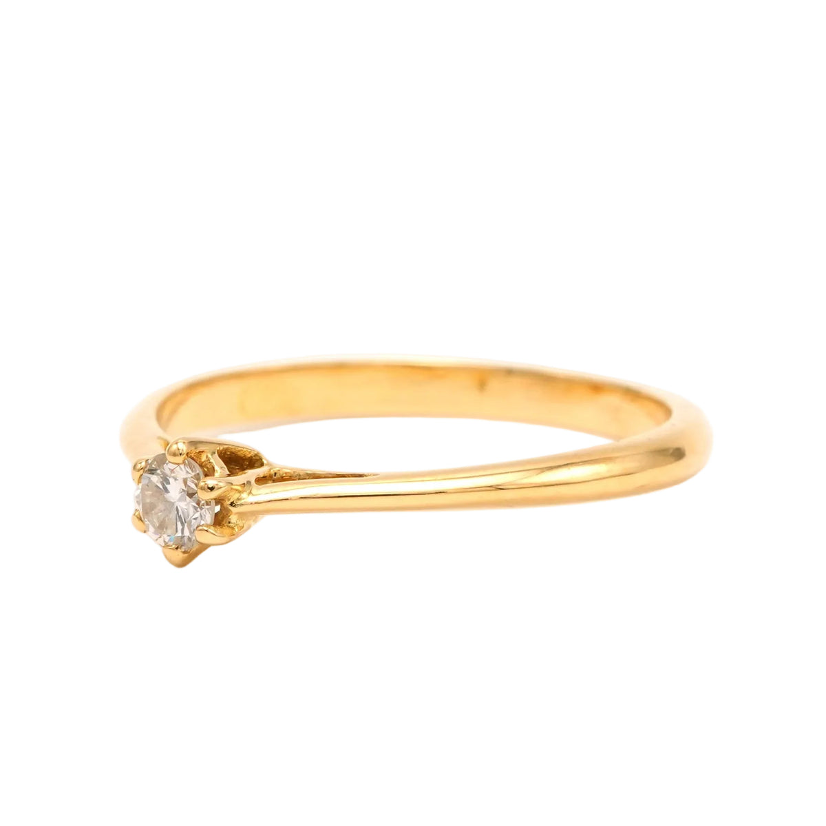 Bague Solitaire en or jaune et diamant