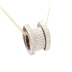 Pendentif en or blanc et diamants