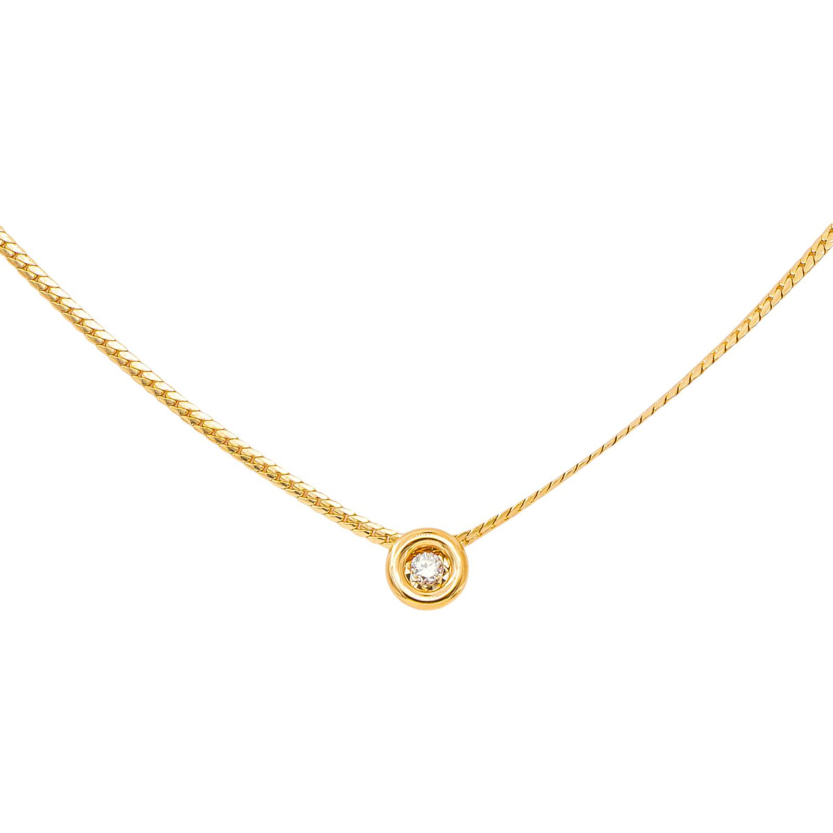Collier Solitaire Or jaune Diamant