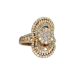 Bague Pavée en or rose et diamants