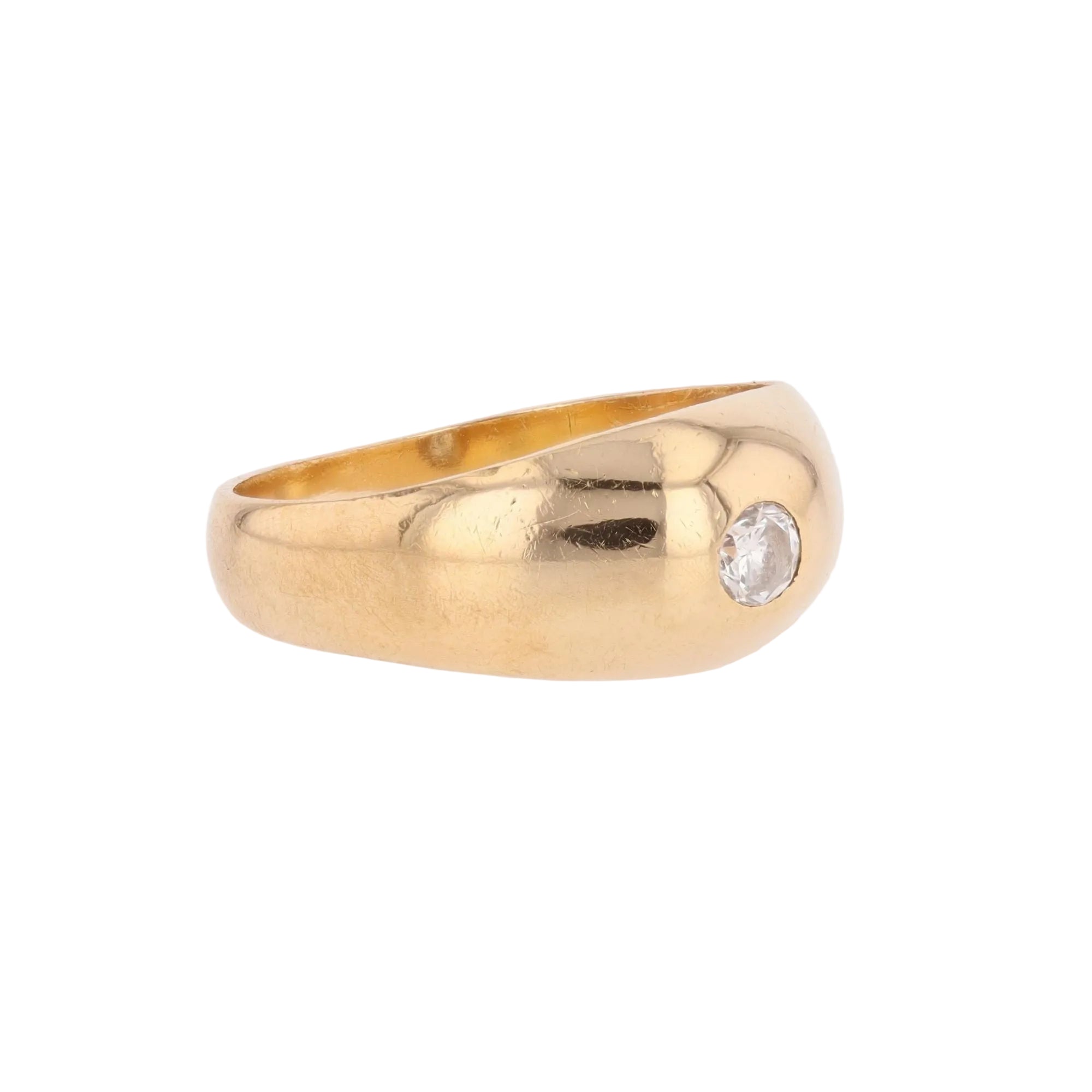 Bague Jonc en or jaune et diamant