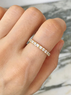 Bague Alliance en or jaune et diamants