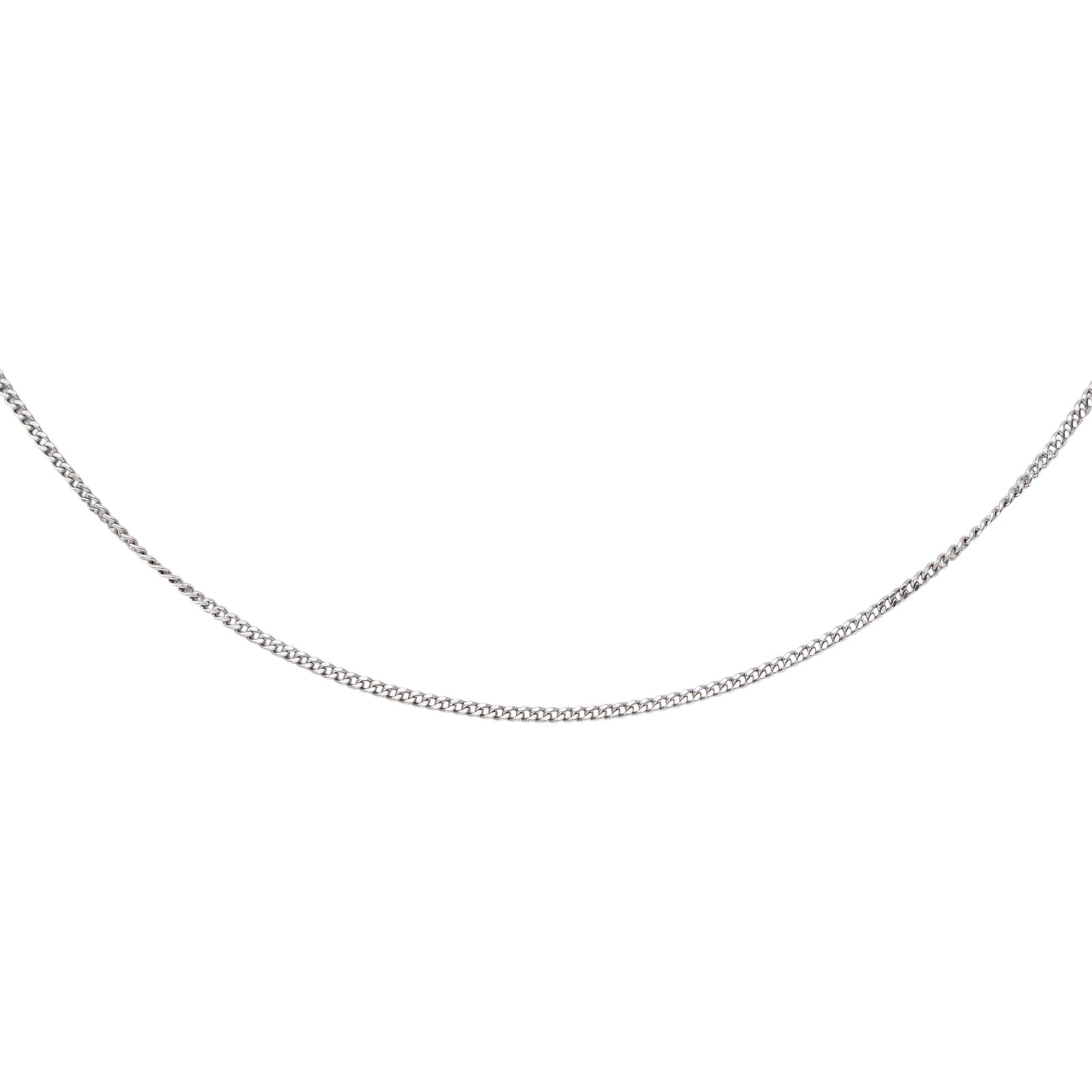 Collier Maille Gourmette Or blanc