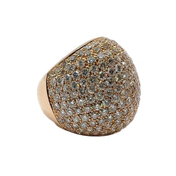 Bague Pavée en or rose et diamants