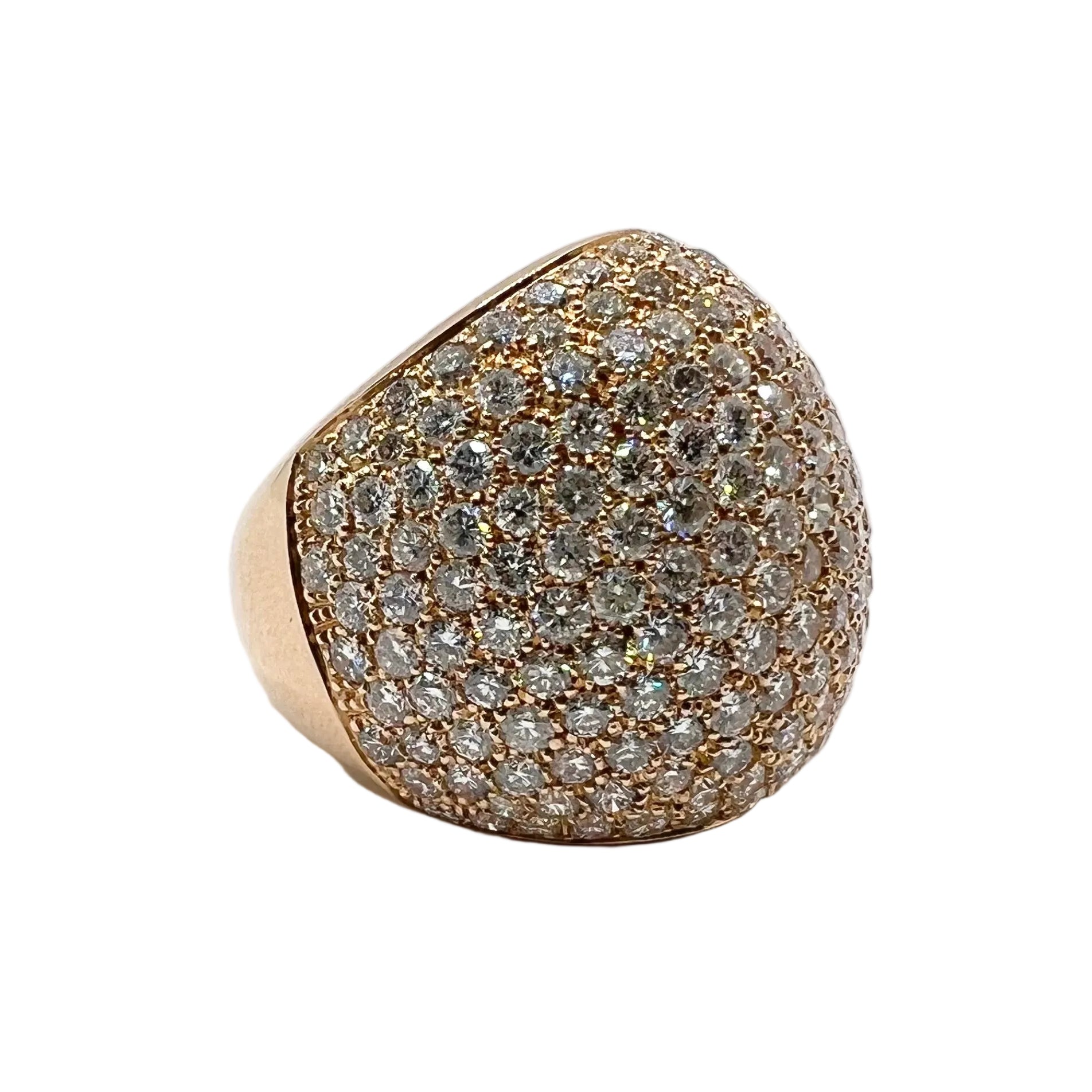 Bague Pavée en or rose et diamants