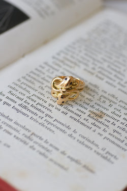 Bague Jonc en or jaune, or rose, et rubis