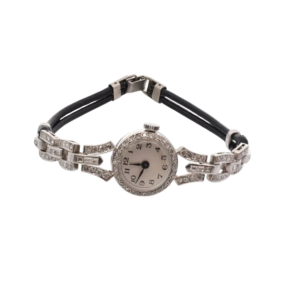 Montre en platine et diamants