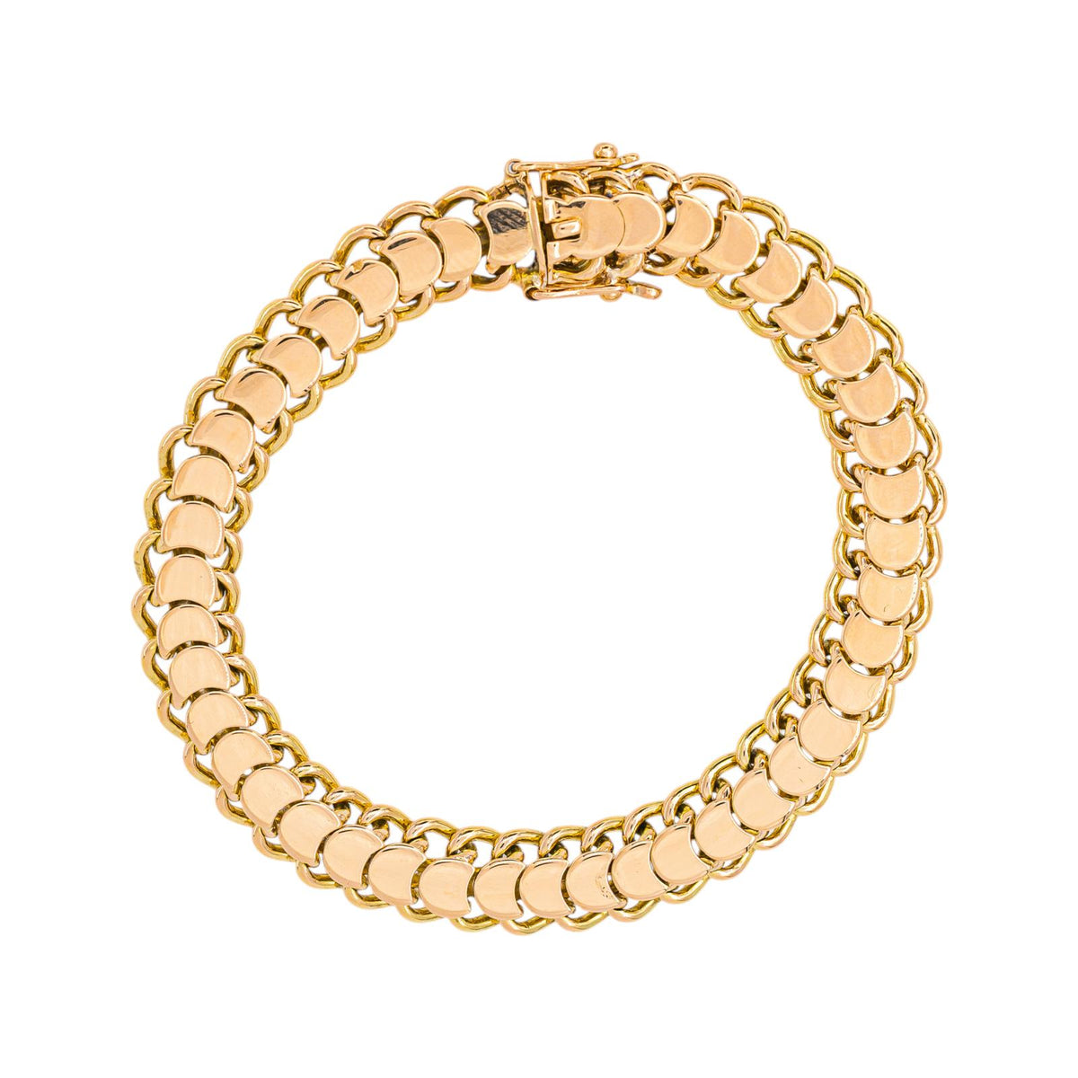 Bracelet Maillon Demi Lune Or rose