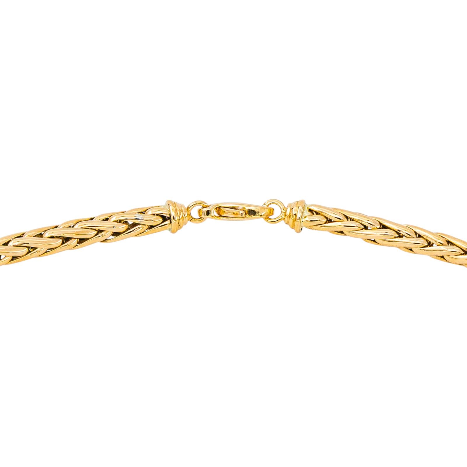 Collier Maille Palmier Or jaune
