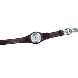 Montre HERMÈS "Harnais" en cuir et acier