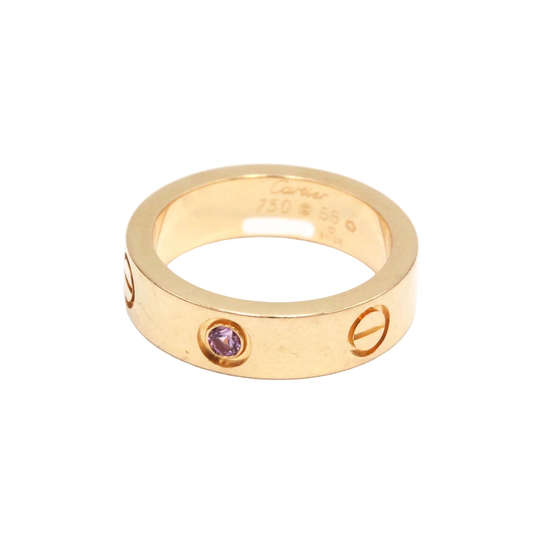 Bague Alliance CARTIER "Love" en or rose et saphir