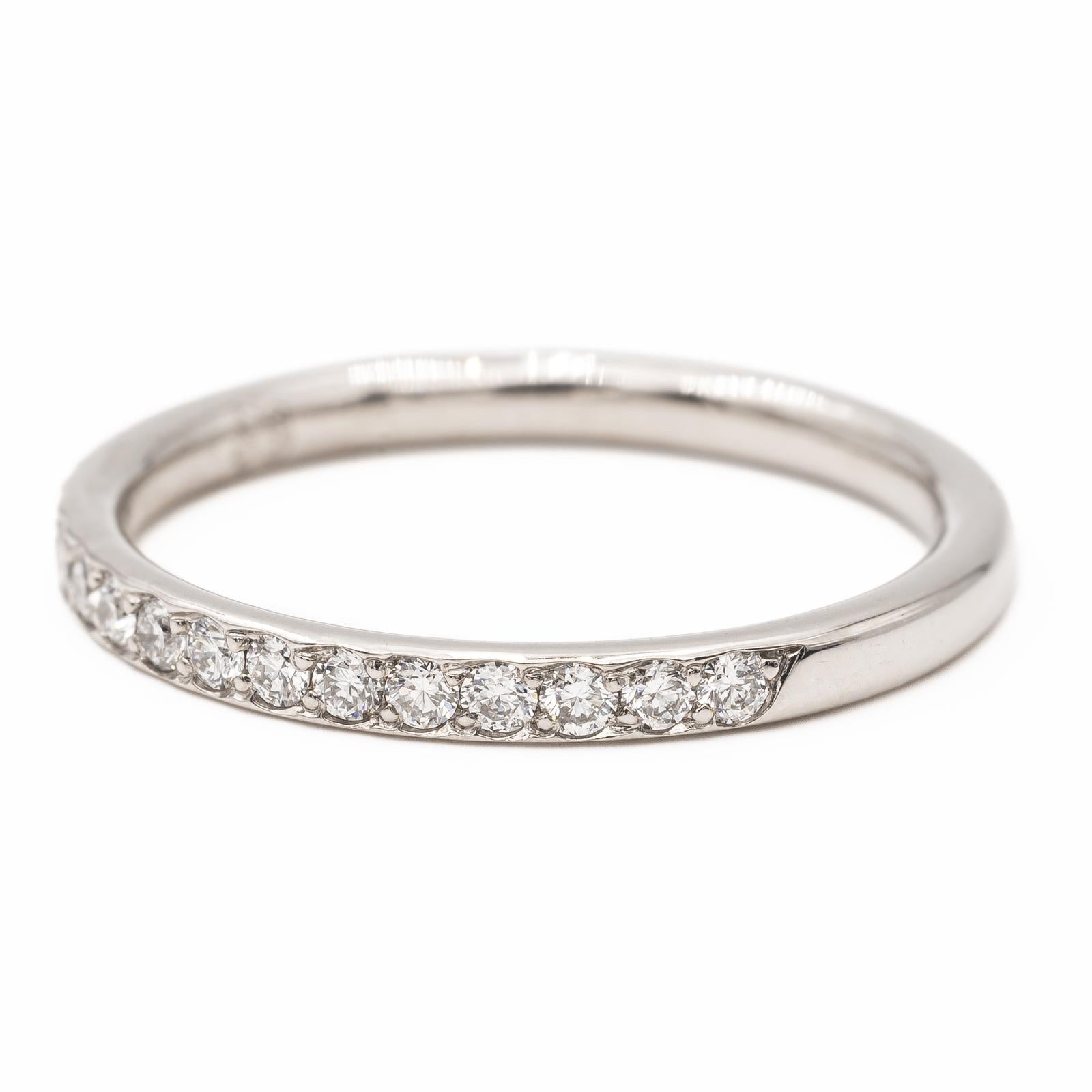 Bague Demi alliance Or blanc Diamant